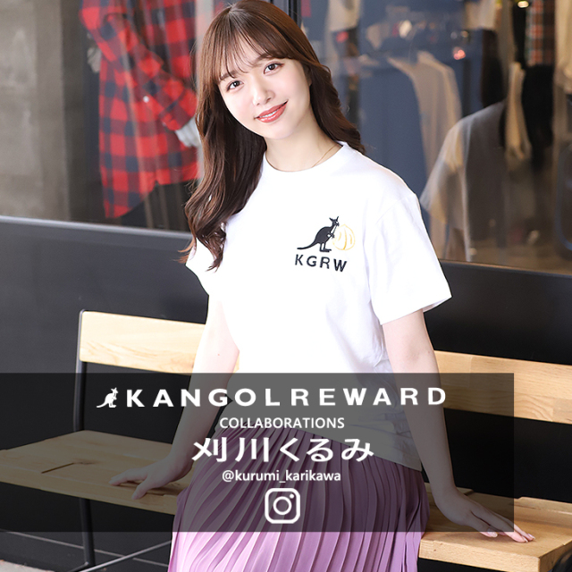 【完全受注生産】  刈川くるみ×KANGOL REWARD コラボ半袖Tシャツ
