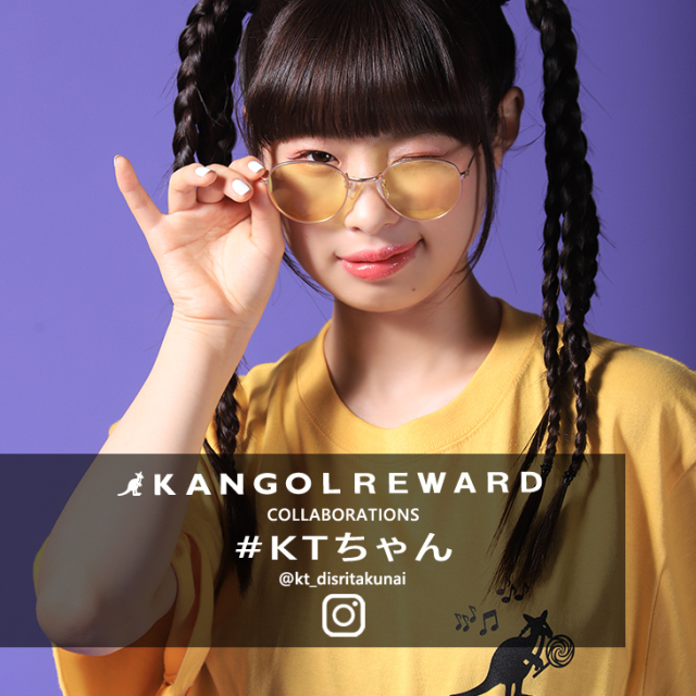 【完全受注生産】  KTちゃん×KANGOL REWARD コラボ半袖Tシャツ