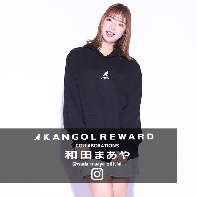 完全受注生産】 和田まあや×KANGOL REWARDコラボ プルオーバーパーカー