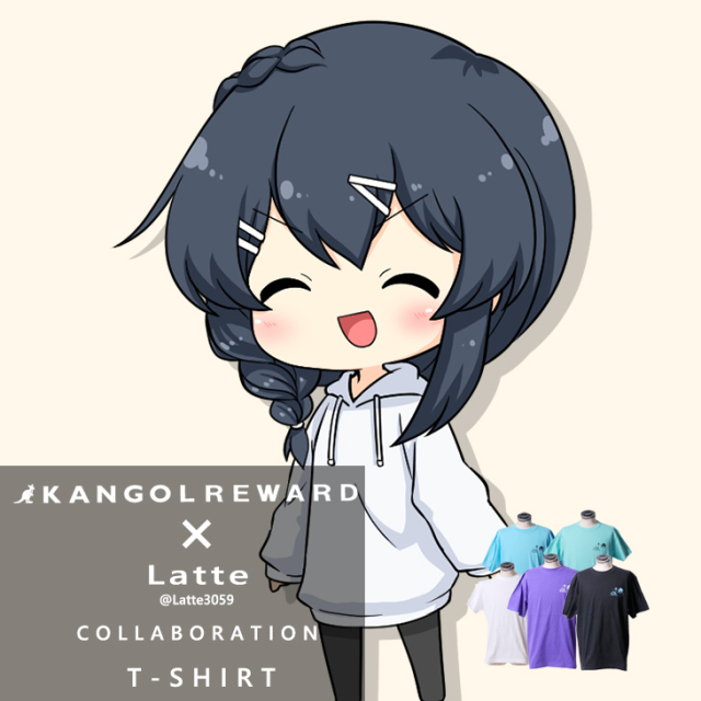 【完全受注生産】 Latte×KANGOL REWARD コラボ半袖Tシャツ