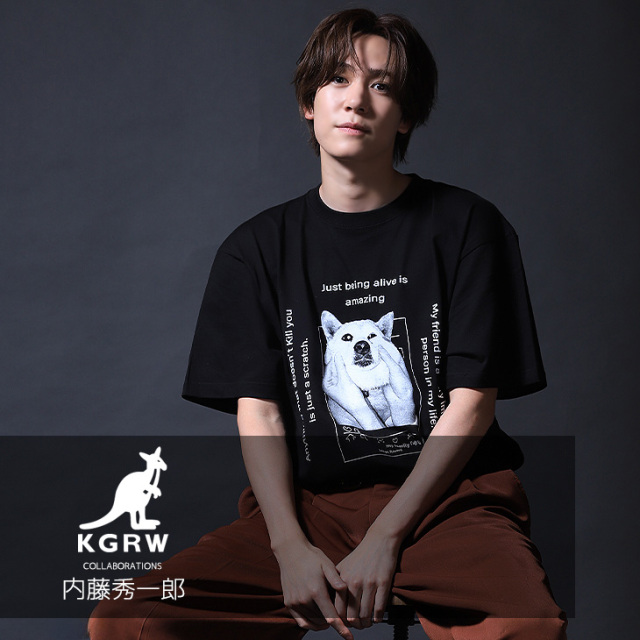 完全受注生産】 内藤秀一郎×KANGOL REWARD コラボ半袖Tシャツ