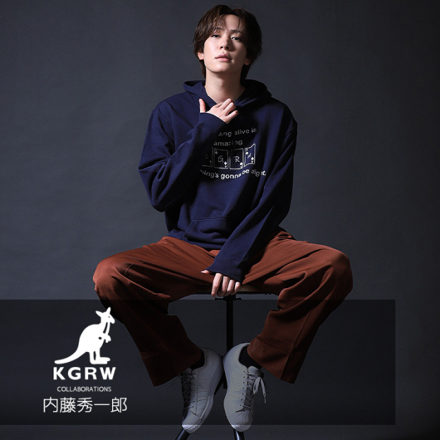 【完全受注生産】  内藤秀一郎×KANGOL REWARD コラボ企画！プルオーバーパーカー