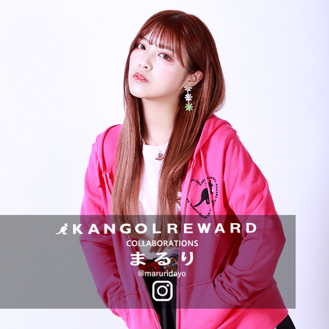 【完全受注生産】まるり×KANGOL REWARDコラボ ZIPパーカー
