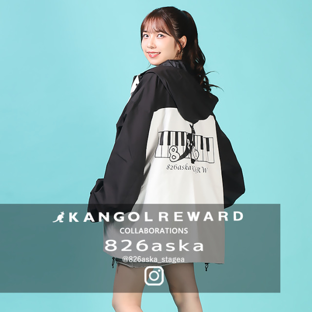 【完全受注生産】  826aska×KANGOL REWARDコラボ第6弾 マウンテンパーカー