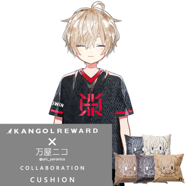 完全受注生産】万屋ニコ×KANGOL REWARD コラボクッション