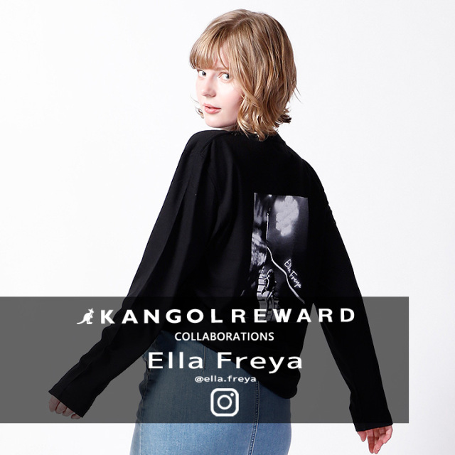 【完全受注生産】 EllaFreya×KANGOL REWARD コラボ企画！長袖Tシャツ