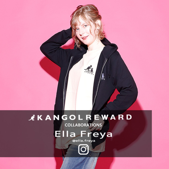 完全受注生産】EllaFreya×KANGOL REWARD コラボZIPパーカー