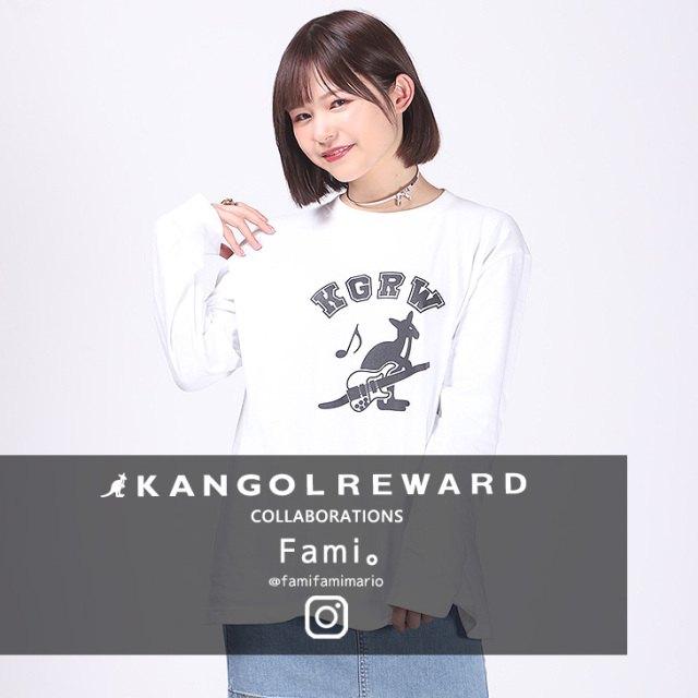 【完全受注生産】 Fami。×KANGOL REWARD コラボ企画第2弾！長袖Tシャツ