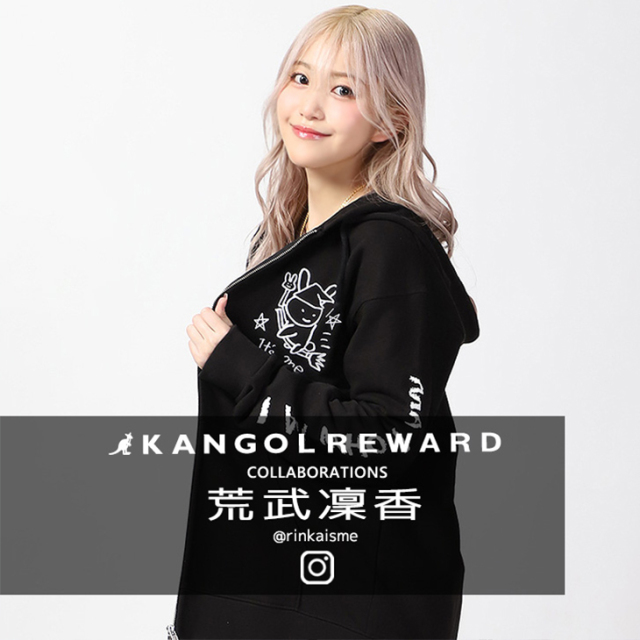 【完全受注生産】荒武凜香×KANGOL REWARD コラボZIPパーカー