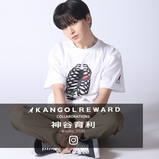 ハーロウアパレル　趣味 完全受注生産】神谷育利 × KANGOL REWARD コラボ半袖Tシャツ