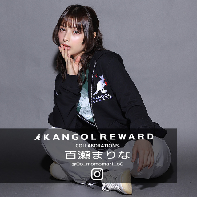 完全受注生産】百瀬まりな × KANGOL REWARD コラボZIPパーカー