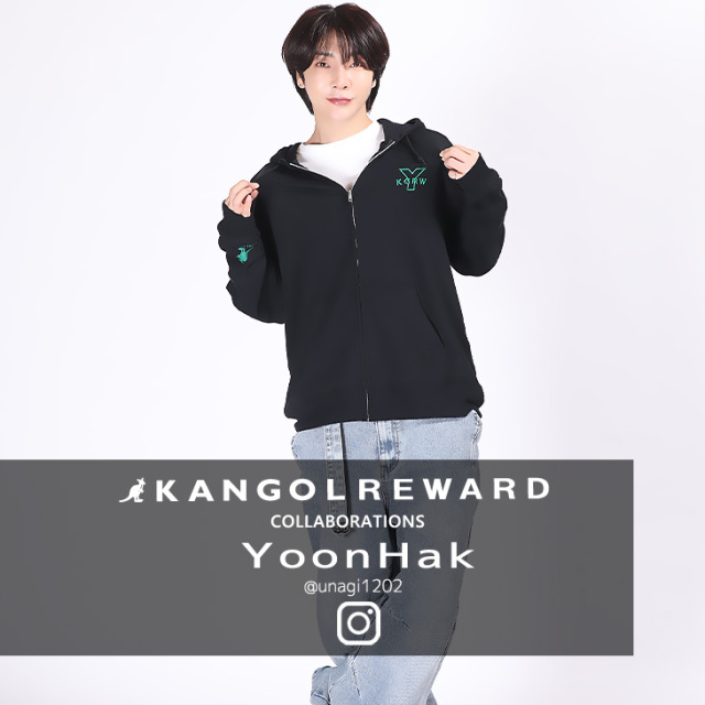 完売品IN THE SPOON BTS ジャケット パーカー 完全受注生産】YoonHak×KANGOL REWARD コラボ企画第2弾！ZIPパーカー