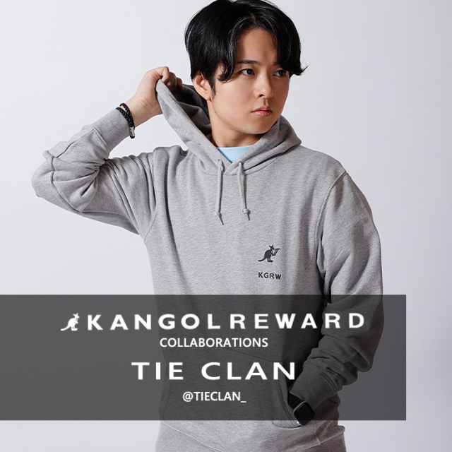 【完全受注生産】TIE CLAN×KANGOL REWARD コラボ企画！プルオーバーパーカー
