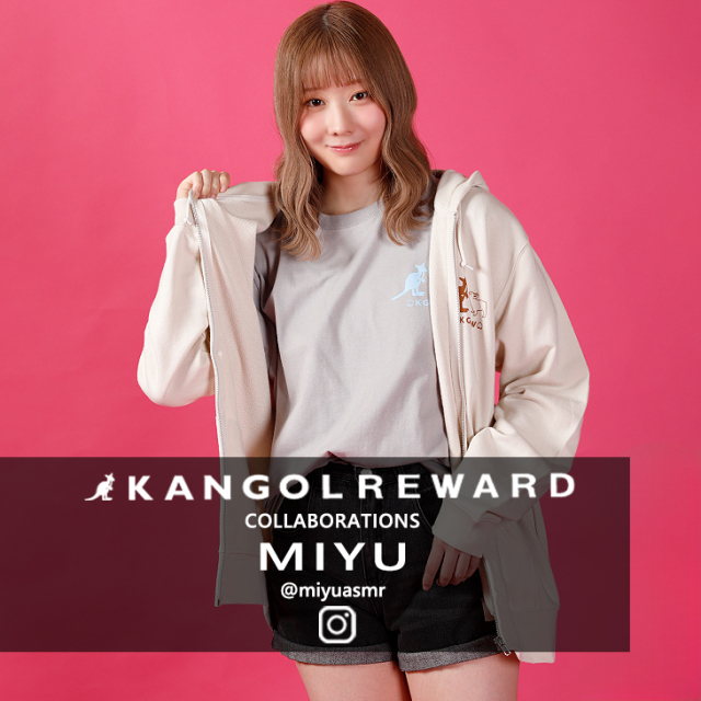 【完全受注生産】MIYU×KANGOL REWARD コラボ企画！ZIPパーカー