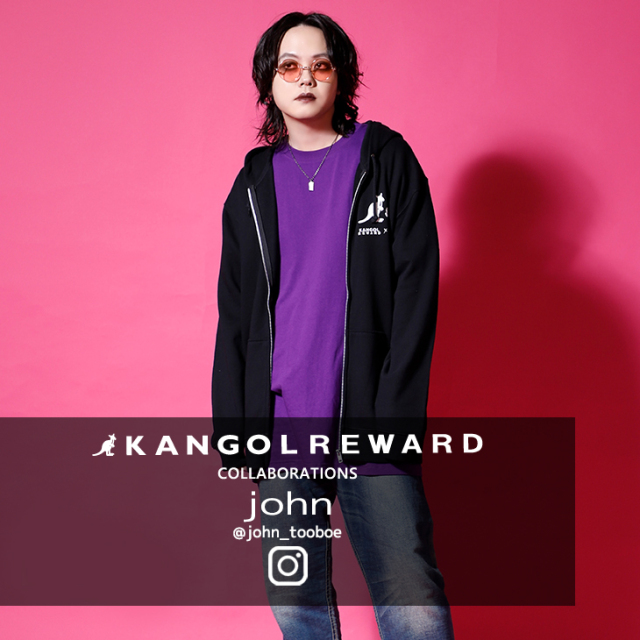 WIDEANGEL 韓国限定 ゴルフウェア パーカー 新品商品 完全受注生産】john×KANGOL REWARD コラボ企画！ZIPパーカー