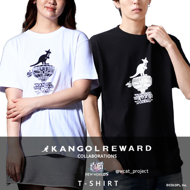 【完全受注生産】白猫プロジェクト NEW WORLD'S×KANGOL REWARD コラボ企画！半袖Tシャツ