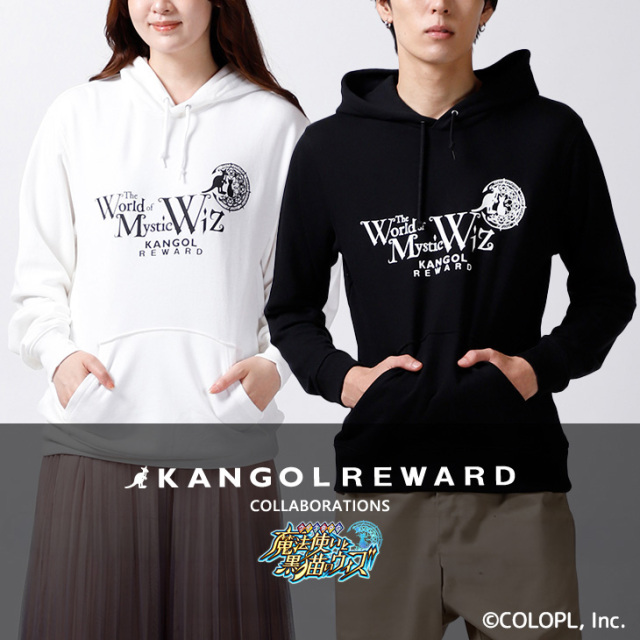 【完全受注生産】黒猫のウィズ×KANGOL REWARD コラボ企画！プルオーバーパーカー