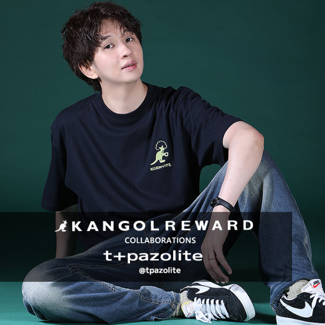 【完全受注生産】t+pazolite×KANGOL REWARD コラボ企画！半袖Tシャツ