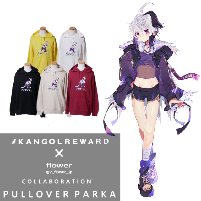 完全受注生産】flower×KANGOL REWARD コラボ企画!プルオーバーパーカー 完全受注生産】flower×KANGOL REWARD コラボ企画!プルオーバーパーカー