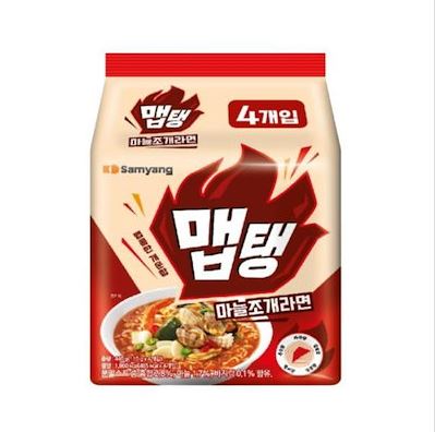 メプテン (にんにく貝ラーメン) 【4個】 激辛ラーメン/辛いラーメン/あっさり/韓国食品2480 韓国食材/韓国料理