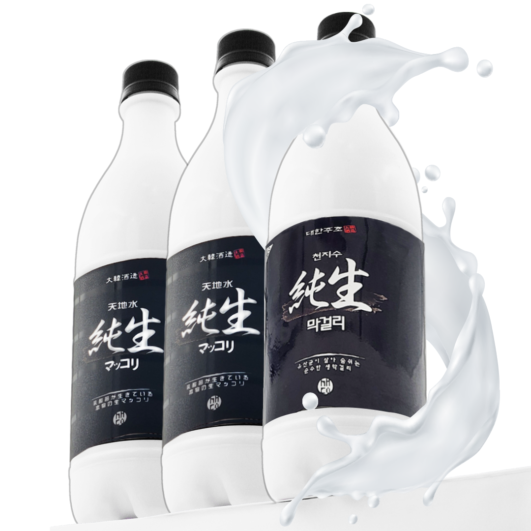 クール便代無料】「天地水」純生マッコリ750ml×3本+ 餃子 or チジミ or