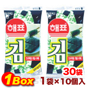 ヘピョ海苔お弁当用「10個入」×30袋【1BOX】■韓国食品■ 0304-1