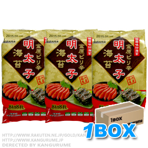 「明太味付け海苔「3個入り」×12袋【1BOX】■韓国食品■【韓国海苔】0361-1