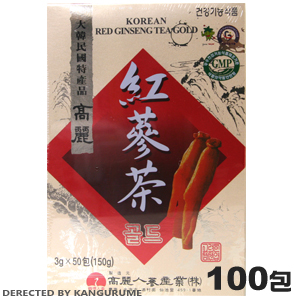 紅参茶「紙箱」100包入■韓国食品■0879