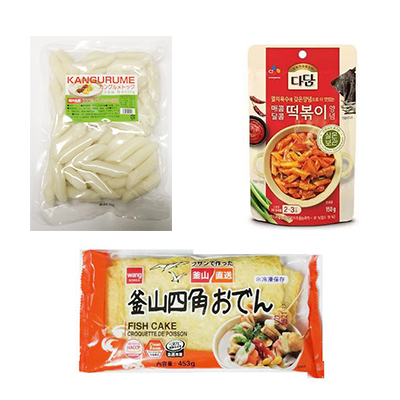 ▲冷蔵▼トッポギALL IN ONEセット［信「太型」トッポギ500g+「CJダダム」トッポギソース150ｇ+四角おでん10枚入り］■ 1902-743-1532