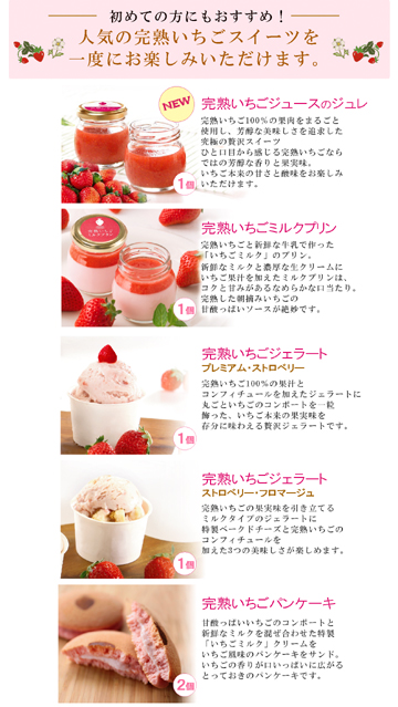 完熟いちご,お試しセット,送料無料,完熟いちご菓子研究所
