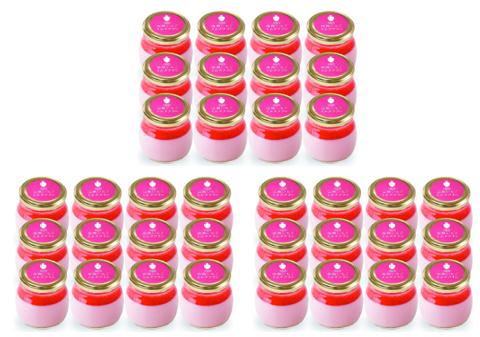 完熟いちご,いちごプリン,ミルクプリン,デザート,いちごスイーツ