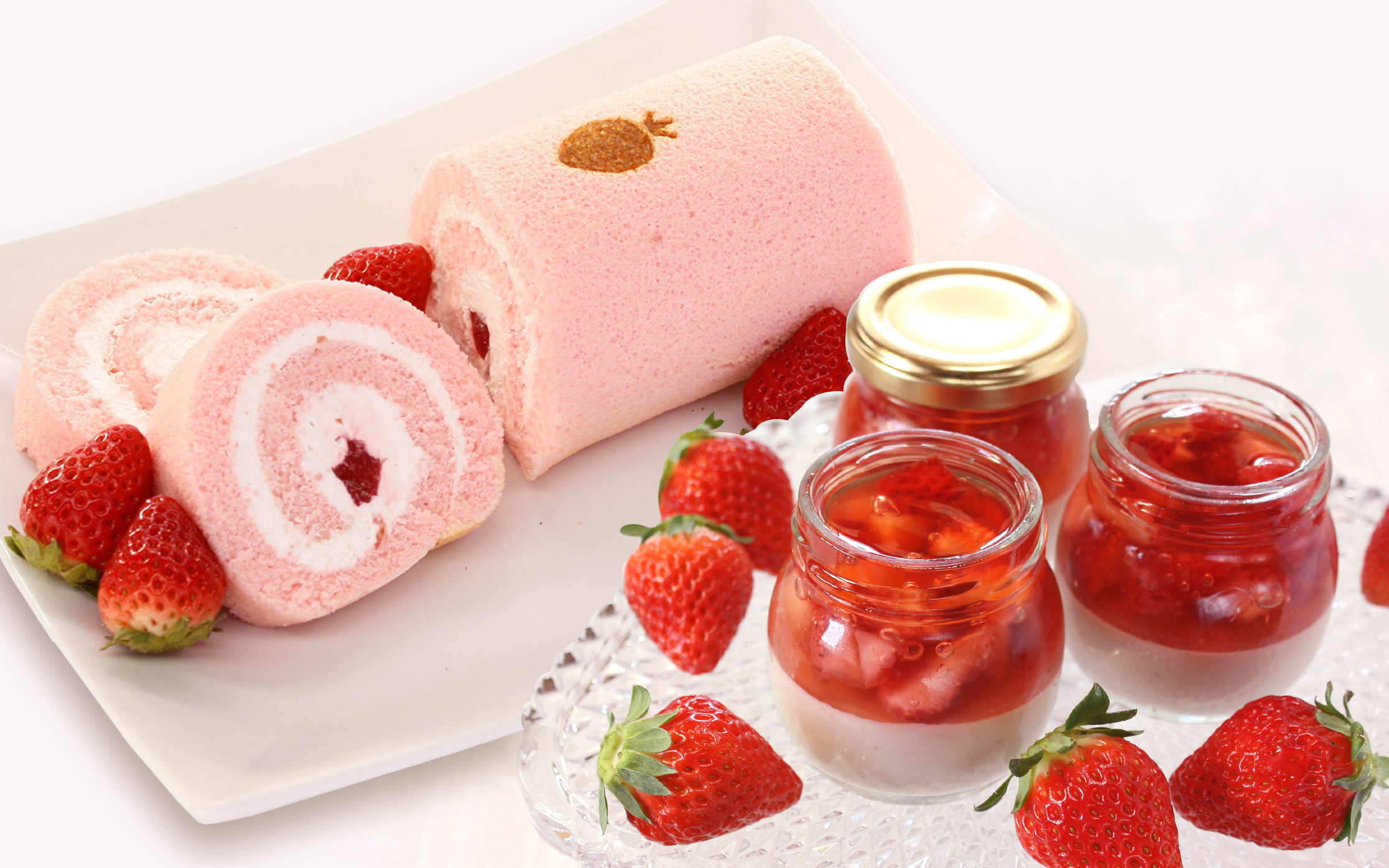 完熟生いちごプリン,苺ロール