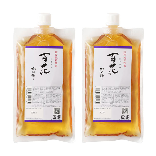 【定期購入】国産百花蜂蜜 エコパック 400g×2 計800g