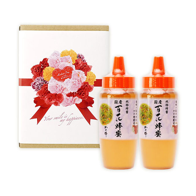 【遅れてごめんね♪母の日ギフト】国産百花蜂蜜500g×2本セット ※お一人様1セットまで