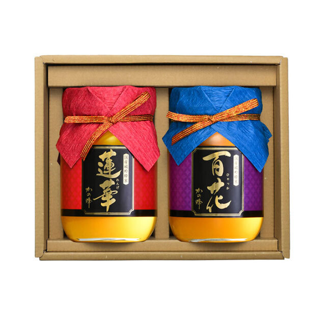 【蜂蜜ギフト】国産蜂蜜ギフト500g×2本セット（れんげ・百花）