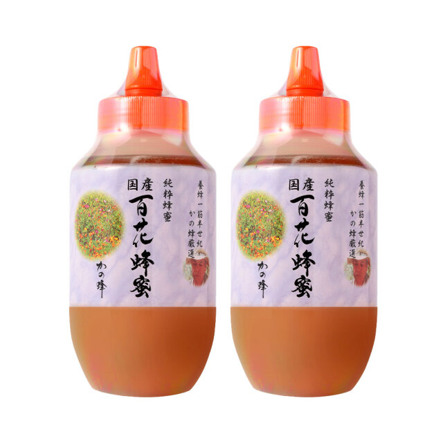 【国産蜂蜜】国産百花蜂蜜1kg×2本セット（とんがりプラ容器）
