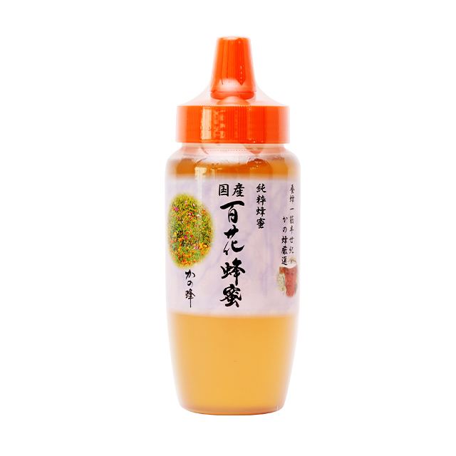 【国産蜂蜜】国産百花蜂蜜500g（とんがり容器）