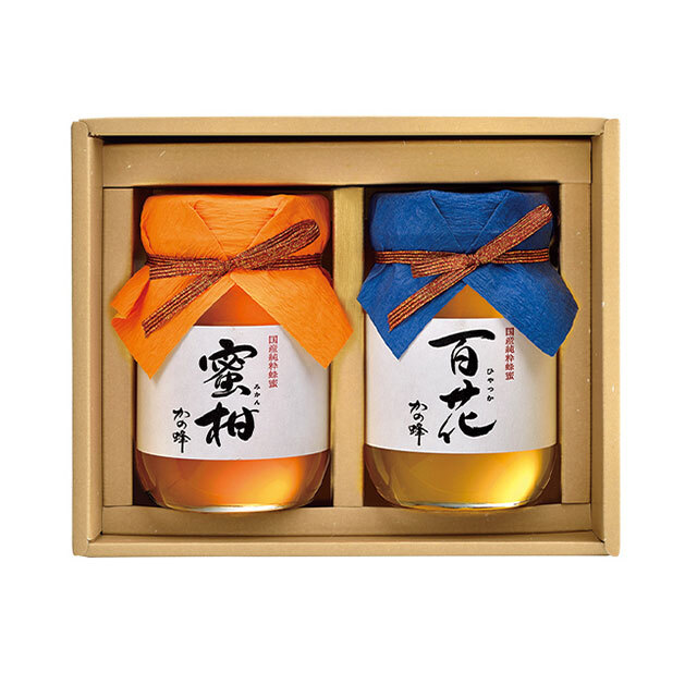【蜂蜜ギフト】国産蜂蜜ギフト500g×2（みかん・百花）