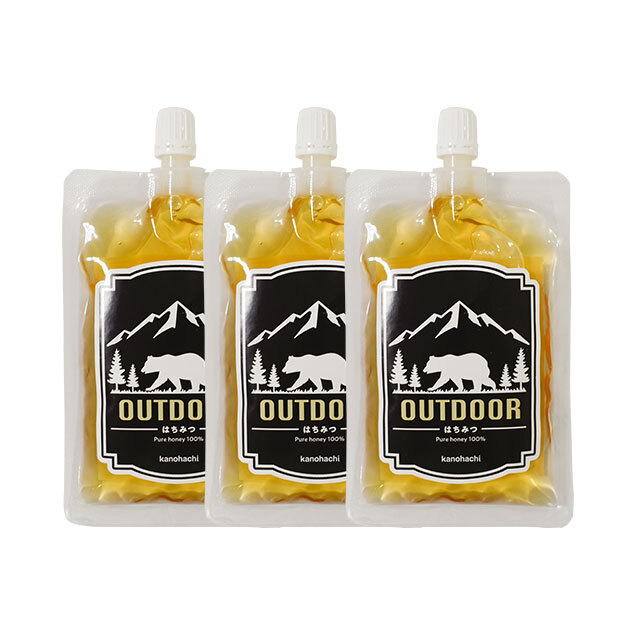 【メール便送料無料】アウトドア蜂蜜 エコパック 90g×3個