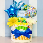 出産祝いに大人気！はらぺこあおむしのおむつケーキ│ウォッシュタオル 赤ちゃんのお誕生日プレゼント・内祝いギフト・贈物 【送料無料】 mhrp1501