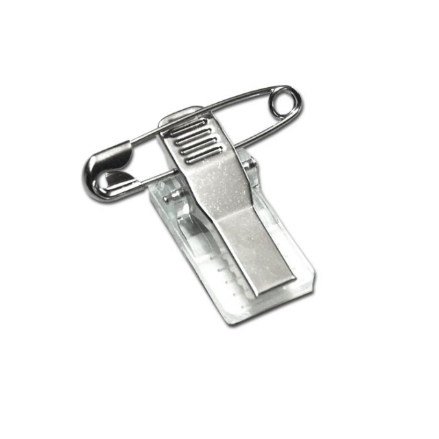 オリジナル　安全ピン付きクリップ、チェーンタイプ クリップ