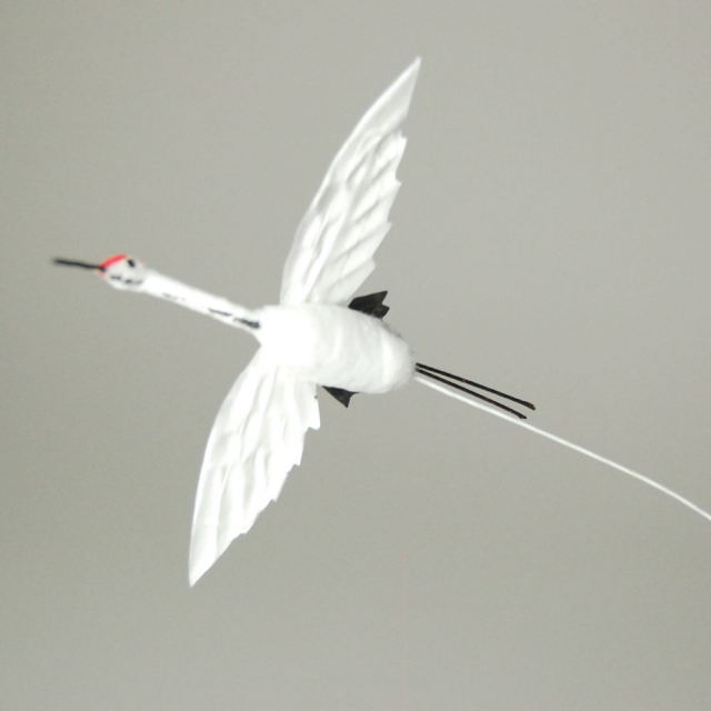 鶴 「つる」 綿製・全長約11cm