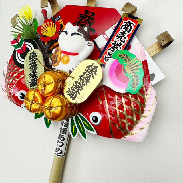 お正月　猫ちゃんの熊手 🎍お正月授与品紹介🎍 新しい熊手を頒布しております まねきねこ豆熊手