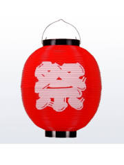 ポリ提灯大丸　赤色　祭(両面印刷)