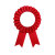 ロゼットリボン徽章 赤色