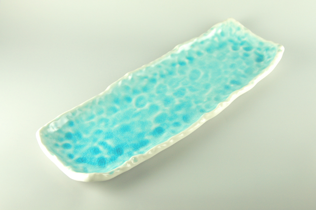 水色長皿