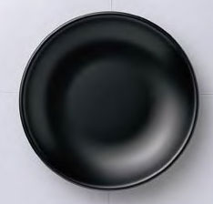 黒マット２２ｃｍ深皿
