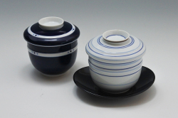 ゴス巻ドット蒸碗　／　ゴスライン蒸碗