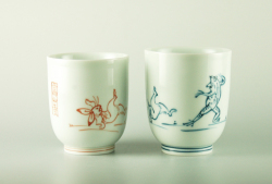 鳥獣戯画ゆのみ