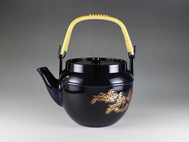 割れにくい】飲食業・施設向き プラスティック樹脂製 ルリ金竹土瓶